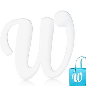 White Letter 'W' Bog Bag Charm